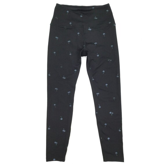 Beyond Yoga Palm Tree Leggings Women Small Shine On High Rise Black Yoga US Made - Picture 1 of 13